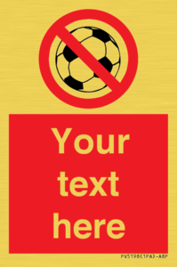 Custom No Ball Games Sign